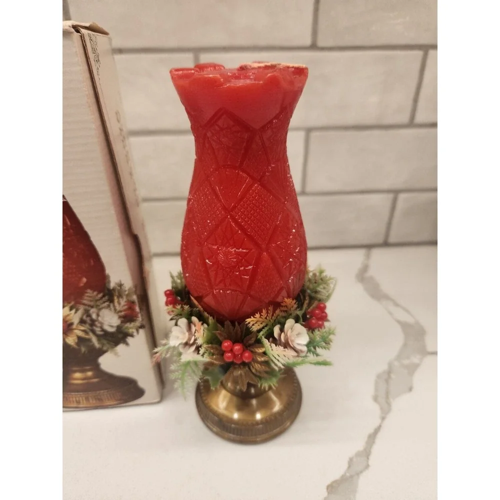 1978 Red‎ Hurricane Classic Christmas Candle 8
